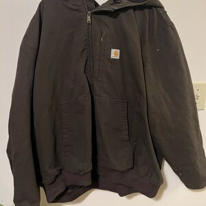 Carhartt Men's Dark Brown Hooded Jacket